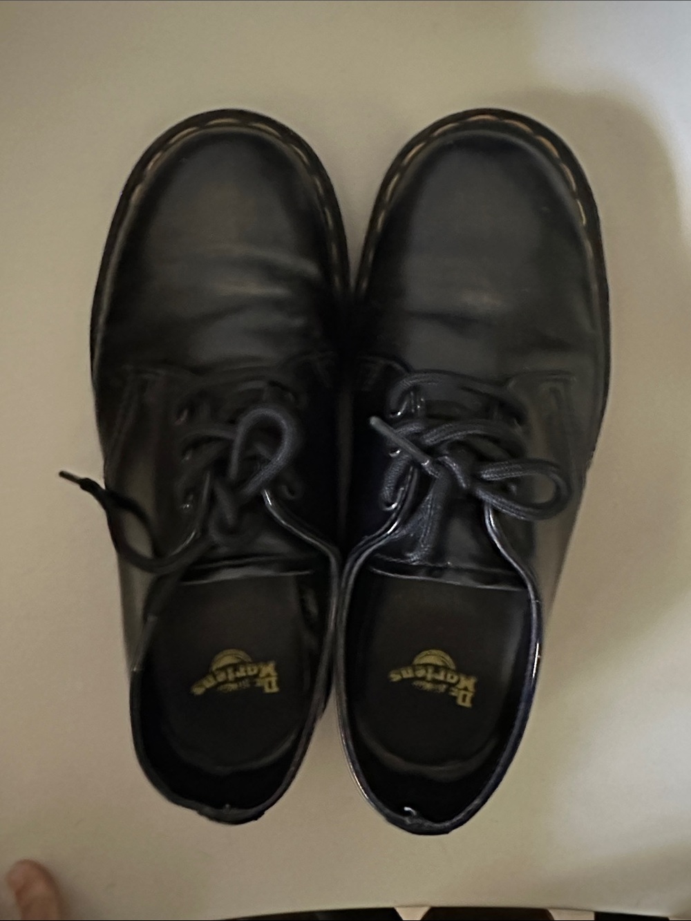 Doc martens leather platform shoes